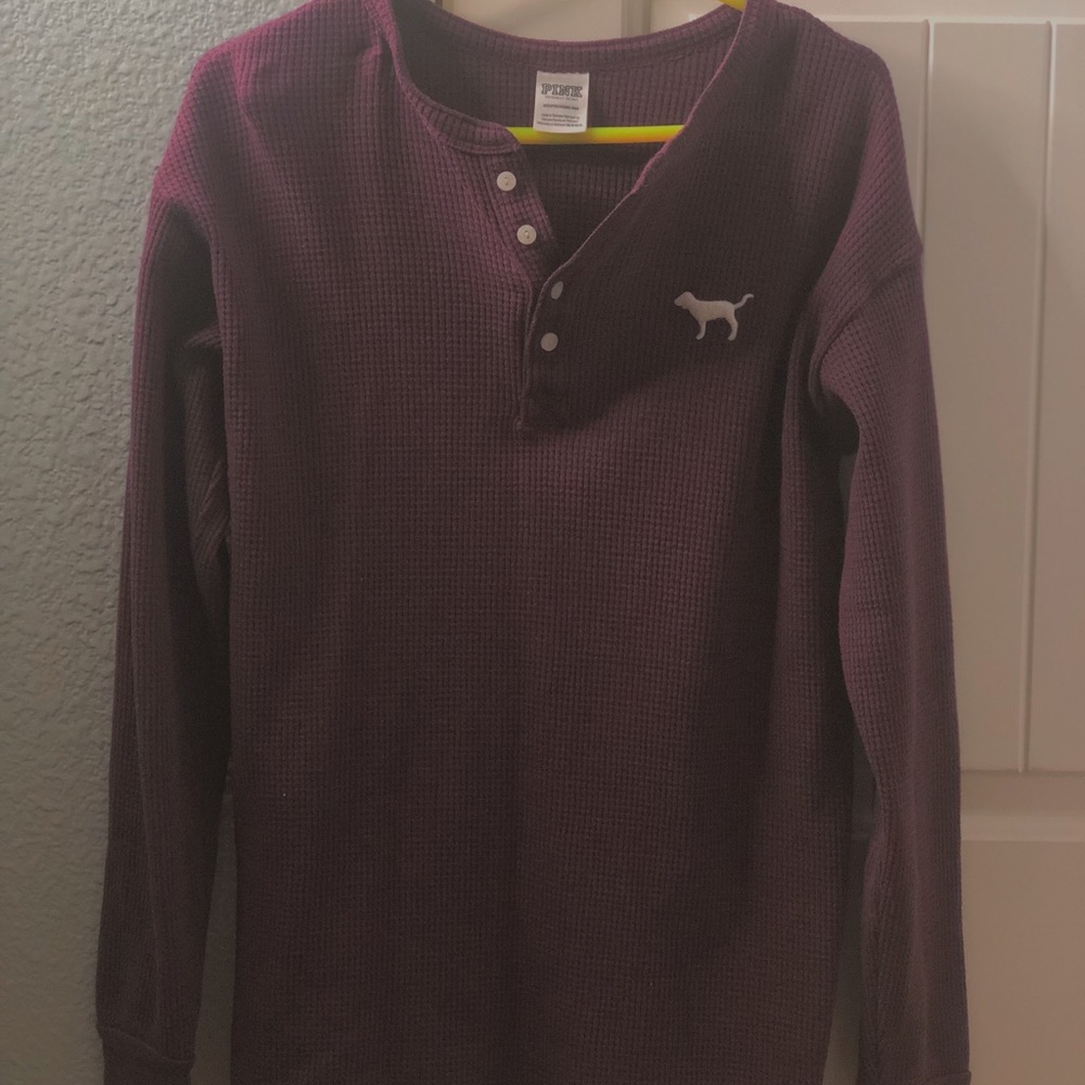 2 PINK thermal sweaters